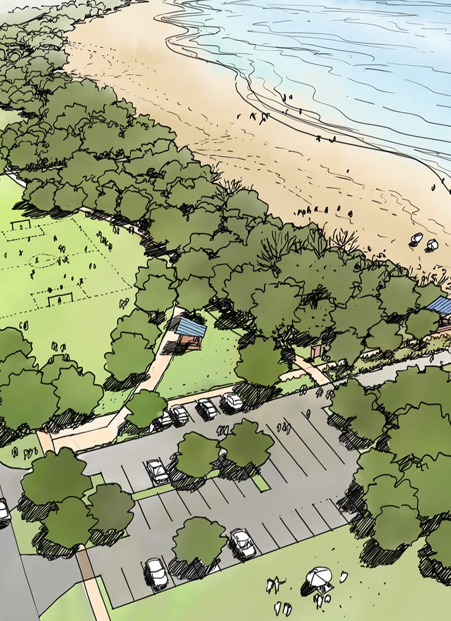 Sandy & Emerald Beach Coffs Foreshore Vee Design